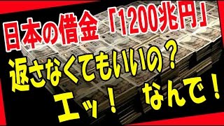 【 日本 デフォルト 危機 経済】日本の「借金1200兆円！返済の必要なし」。えッ！なんで！返さなくていいの？・・・ 「日本には1200兆円ぐらいの負債がある。返している国はありません。 [upl. by Di137]