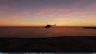 DCS World Polychop Simulations OH58D Paphos and Akrotiri and the Sun Setting [upl. by Cammi]