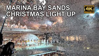 Marina Bay Sands Singapore  Christmas Light Up 2024 [upl. by Hardej]