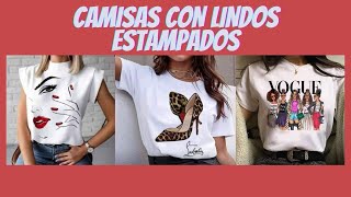 CAMISAS DE DAMA CON LINDOS ESTAMPADOS😍LADIES SHIRTS WITH CUTE PRINT [upl. by Bronny173]