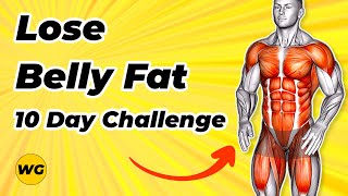 Lose Belly Fat 10 Days Challenge  10 Min Workout  TOP 10 Exercises [upl. by Irpac]