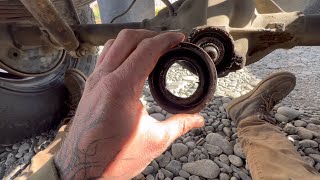 How to replace Rear pinion seal 7387 k10 Chevy [upl. by Ellenwahs631]