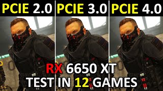 RX 6650 XT PCIe 20 vs PCIe 30 vs PCIe 40  Test In 12 Games  is there a Difference 🤔  2024 [upl. by Zarla558]