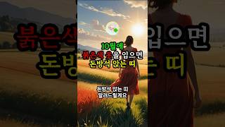 10월에 붉은색 옷을 입으면 돈방석 앉는 띠 대운 로또 재물운 풍수 [upl. by Okika]