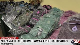 Moravia Health backpack giveaway held in Harrisburg  ABC 27 [upl. by Brentt]