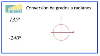 Conversion de grados a radianes ejemplo 1 [upl. by Yezdnil395]