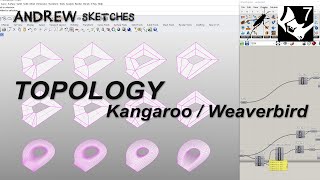 Quick TOPOLOGY EXPERIMENTS in KANGAROO  WEAVERBIRD GRASSHOPPER TUTORIAL Andrew Sketches 2 [upl. by Einohpets]