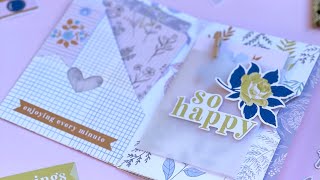 One Page Wonder Tutorial 12x12 Paper  Flat Mail  Passport TN Album Folio [upl. by Wampler]