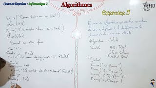 Exercice 5 dans Algorithmes Informatique 2 [upl. by Alyac]