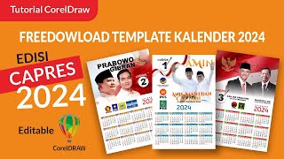 FREEDOWLOAD TEMPLATE KALENDER 2024  Format CorelDraw  Gunlar Channel [upl. by Sharona]