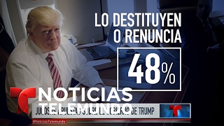 Muchos apuestan a que Donald Trump no seguirá en su cargo  Noticiero  Noticias Telemundo [upl. by Brittani]