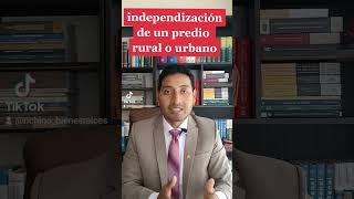 independización de predio rural o urbano en registros públicos [upl. by Haceber]