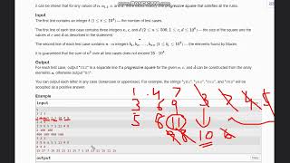 B Progressive Square  Codeforces Round 938 Div 3  Full solution with code [upl. by Seniag544]