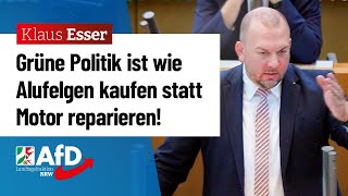 Grüne Politik ist wie Alufelgen aufziehen statt Motor reparieren – Klaus Esser AfD [upl. by Gernhard966]