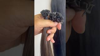 K tip extension is very Full volume Hair Brown color foryou hairextensions [upl. by Willi]