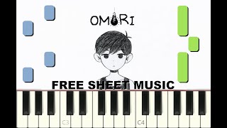 BY YOUR SIDE from OMORI Piano Tutorial with FREE Sheet Music pdf [upl. by Korb]