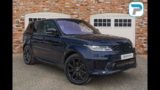 201919 RANGE ROVER SPORT 30 SDV6 HSE DYNAMIC IN LOIRE BLUE METALLIC WITH ECLIPSE LEATHER INTERIOR [upl. by Netsirk]