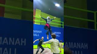 😱 Amana Mall trampolinevideo flipp trampoline lovesongs foryou [upl. by Woodall157]