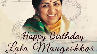 lata mangeshkar birthday  remembering lata mangeshkar  birthday status madhabi creation [upl. by Ocsisnarf]