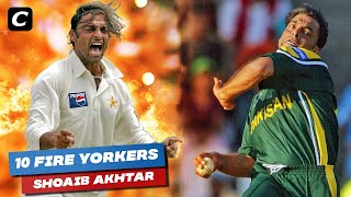 Top 10 Fire Yorkers by Shoaib Akhtar in Cricket History Ever [upl. by Delanie]