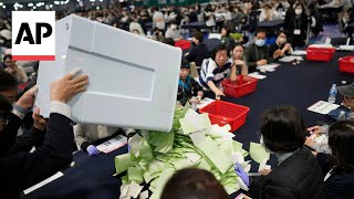 Exit polls suggest big win by South Korea’s liberal opposition parties in parliamentary election [upl. by Lednyk]