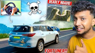 DRIVING TOYOTA FORTUNER ON THE WORLD MOST DANGEROUS ROAD 😱 Euro Truck Simulator 2  LOGITECH G29 [upl. by Aisatal]