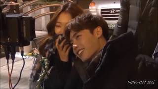 Lee Jong Suk amp Park Shin Hye ♥♥♥ Lovely Moment Pinocchio BTS [upl. by Ileana]