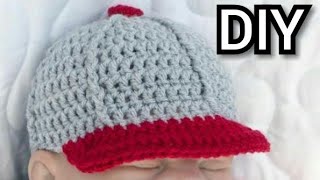 How to crochet baby boy hat Crochet baby beanie [upl. by Neenaej]