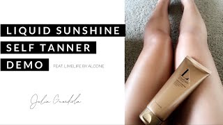 LIQUID SUNSHINE SELF TANNER DEMO  LimeLife by Alcone [upl. by Wanfried]