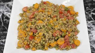 Cette SALADE DE LENTILLES est à tomber 😍 Pleine de vitamines [upl. by Eneleh]