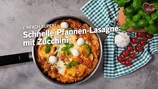 Schnelle PfannenLasagne mit Zucchini  Super einfaches Rezept [upl. by Athalia614]