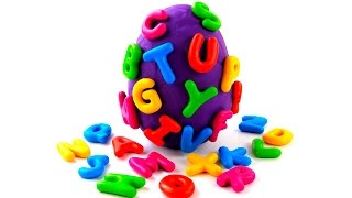 Kids learn the Alphabet  Huge Surprise Egg opening  PlayDoh Egg [upl. by Bruckner962]