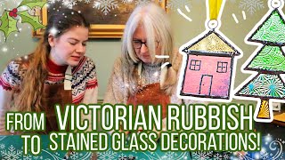 We make stained glass decorations from Victorian rubbish Recycling our Mudlarking finds [upl. by Ranee]