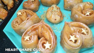 Dry fruit gujia recipe Heart shape gujia Khova gujia ड्रैफ्रूट गुजिया हार्ट षेप गुजिया [upl. by Enale]