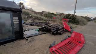 Walk along what is left of The Marrams Road Hemsby Norfolk Coastal Erosion Damage [upl. by Philip]