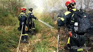 Incendio boschivo Parco Campo dei Fiori Varese  28 Ottobre 2017  Italian Forest Fire [upl. by Dulcie]