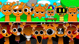 Incredibox Sprunki ALL Oren Orange Version  Normal Vs Horror [upl. by Enniotna761]