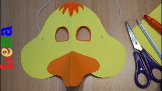 Enten Maske basteln 🦆 How to make Duck Mask DIY 🦆 как сделать маску утки [upl. by Marigolda816]