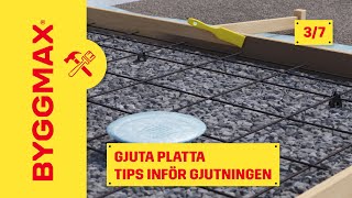 Gjuta platta del 3 tips inför gjutningen [upl. by Idnyc]