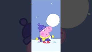 Peppas Snowball Competition 🐷☃️ PeppaPig Christmas Shorts [upl. by Gabriello]