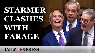 Commons ERUPTS at Farage and Starmers comical Trump clash  PMQs [upl. by Suzanna]