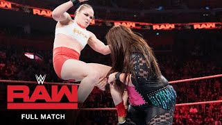 FULL MATCH  Ronda Rousey amp Natalya vs Nia Jax amp Tamina Raw Dec 31 2018 [upl. by Durning]