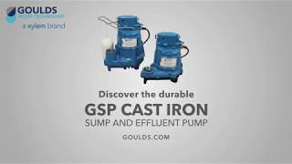 The GSP Cast Iron Sump and Effluent Pump  Goulds Water Technology [upl. by Gelasias554]