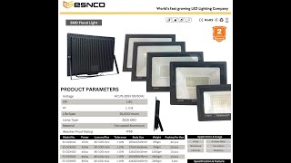 ESNCO SMD FLOOD LIGHT IP66  FLOOD LIGHT 100w 200w 400w 600w 800w with ip66 RATING [upl. by Bruell459]