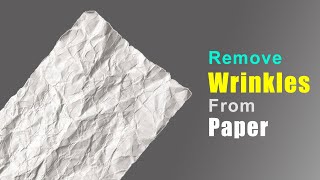 How to remove wrinkles from paper [upl. by Ssalguod]