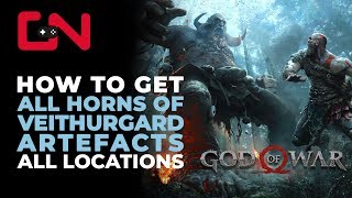 God of War Horns of Veithurgard Artefacts Locations amp Where to find them [upl. by Ainomar]