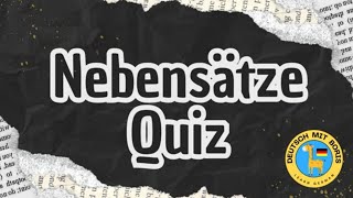 NebensätzeQuiz 🇩🇪🦒📚🤔 [upl. by Bethany]