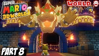 Super Mario 3D World  Gameplay Walkthrough Part 8  World Bowser  Final Boss amp Ending 100 [upl. by Marlow]