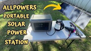 Unboxing and Quick Review of ALLPOWERS R1500 Portable Power Station with SP033 Solar Panel [upl. by Anairotciv]