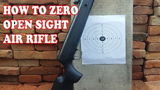 How to zero open sight air rifle  How to adjust air gun sight  Tutorial [upl. by Vatsug]